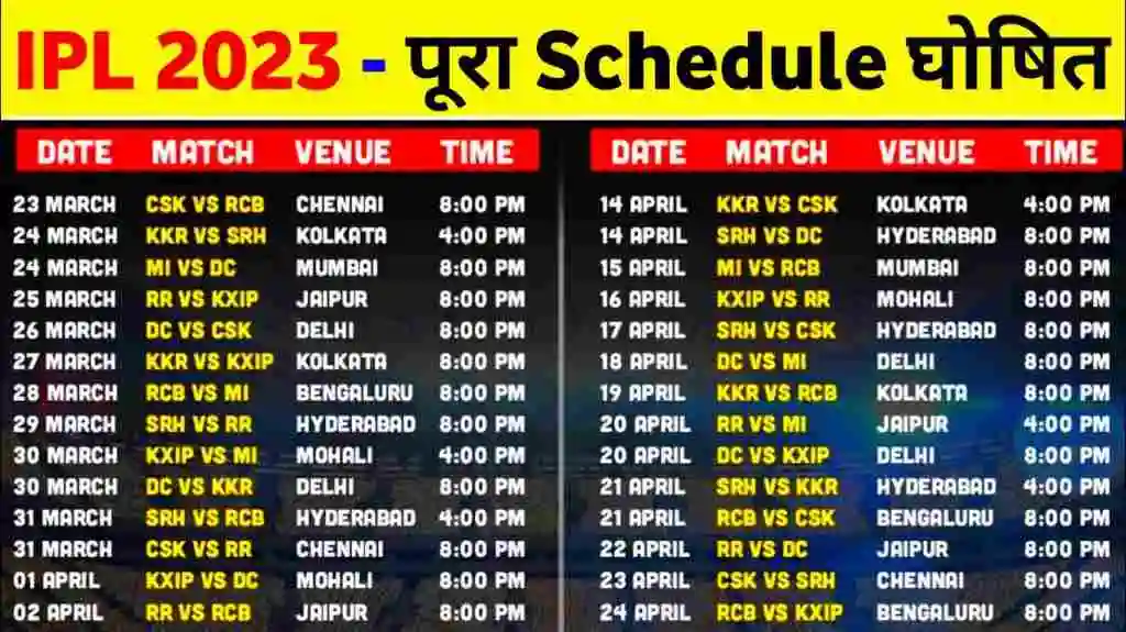 IPL Schedule